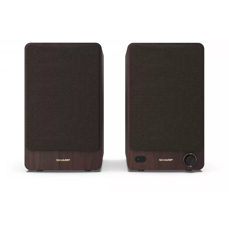 Sharp BOOKSHELF SPEAKERS 2-drożne brązowe przewodowe i bezprzewodowe 60 W