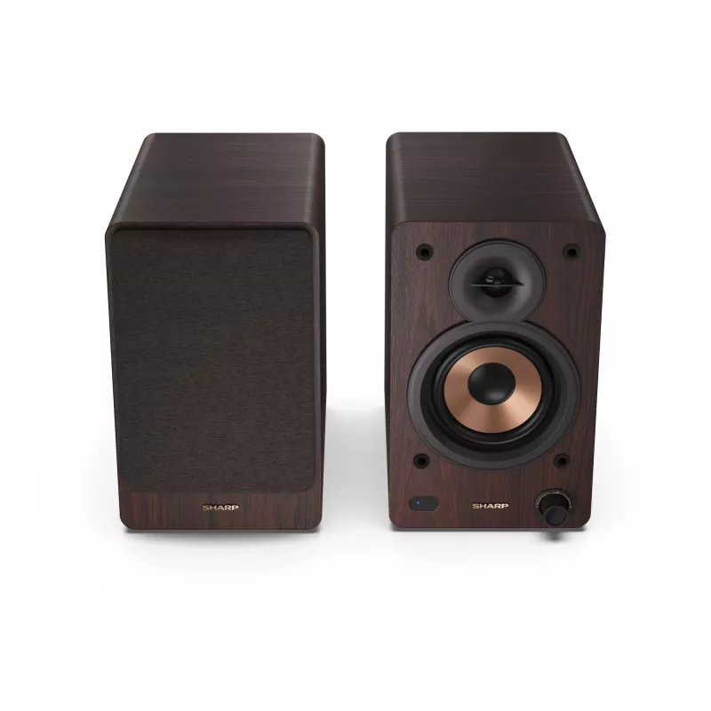 Sharp BOOKSHELF SPEAKERS 2-drożne brązowe przewodowe i bezprzewodowe 60 W