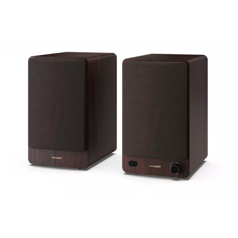 Sharp BOOKSHELF SPEAKERS 2-drożne brązowe przewodowe i bezprzewodowe 60 W