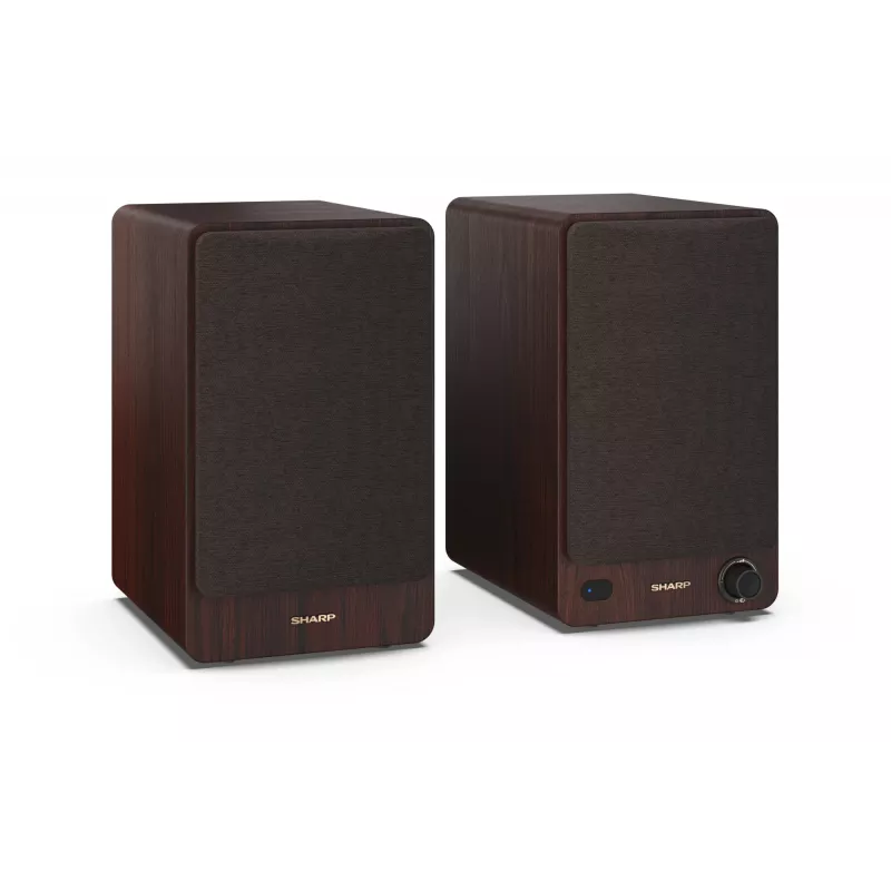 Sharp BOOKSHELF SPEAKERS 2-drożne brązowe przewodowe i bezprzewodowe 60 W