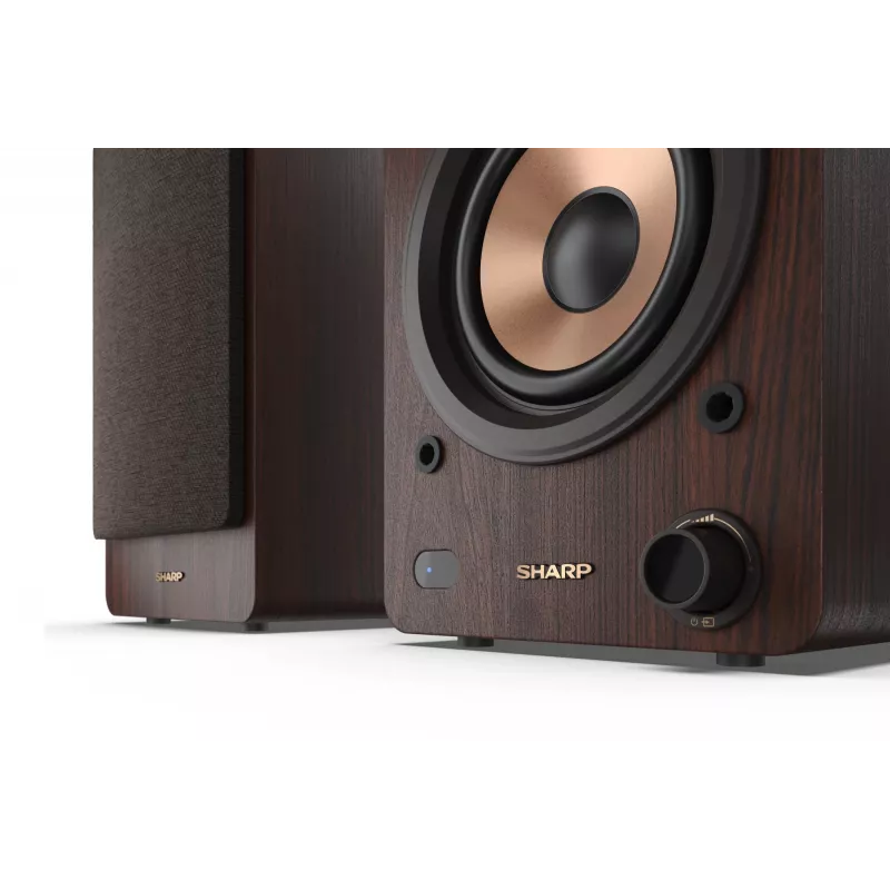 Sharp BOOKSHELF SPEAKERS 2-drożne brązowe przewodowe i bezprzewodowe 60 W