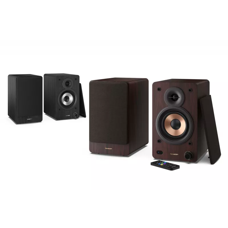 Sharp BOOKSHELF SPEAKERS 2-drożne brązowe przewodowe i bezprzewodowe 60 W