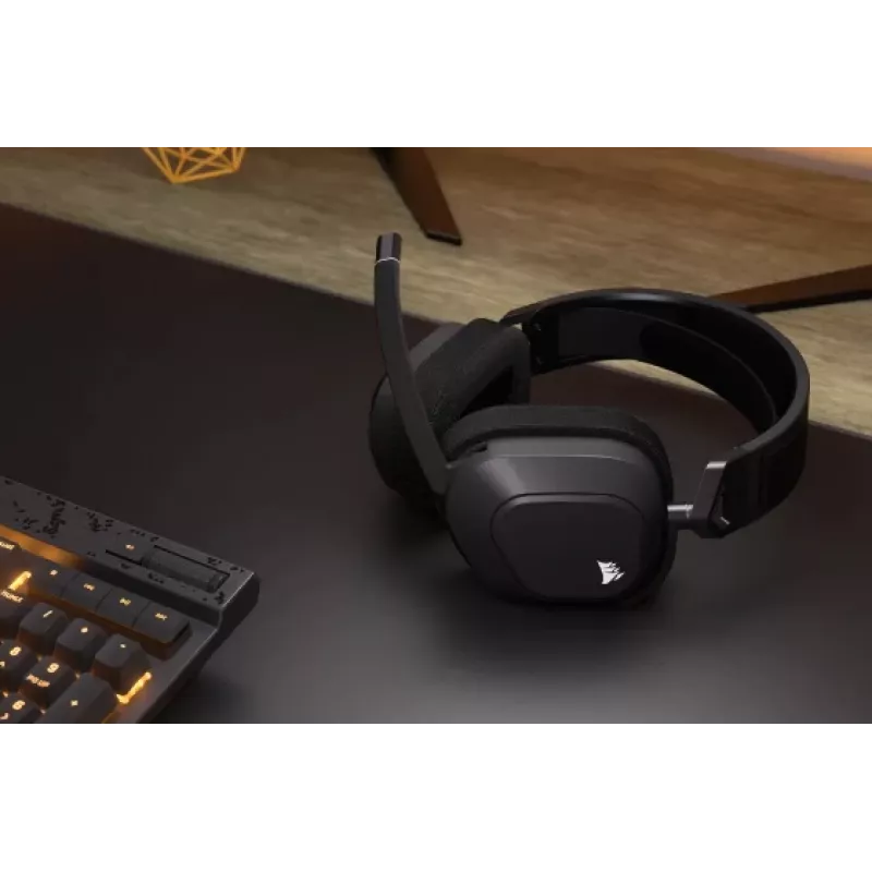 Zestaw słuchawkowy gamingowy CORSAIR Hs80 Max - bezprzewodowy - stalowoszary