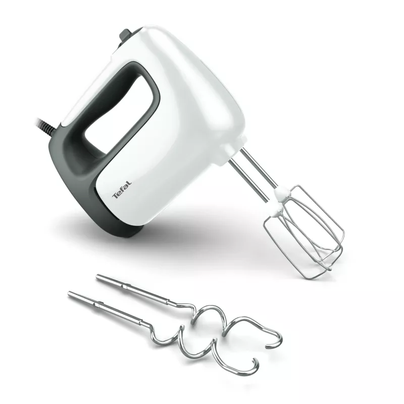 Mikser ręczny Tefal Prep'Mix HT4621 — 500 W, 5 prędkości, metalowe trzepaczki, biały