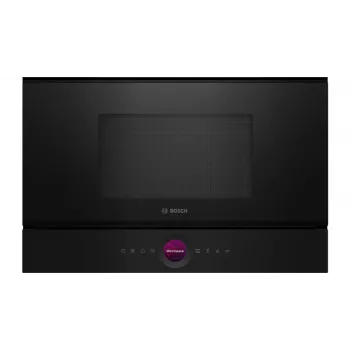 Kuchenka mikrofalowa do zabudowy Bosch Serie 8 BFL7221B1 — 900 W, 21 l, sterowanie dotykowe, czarna