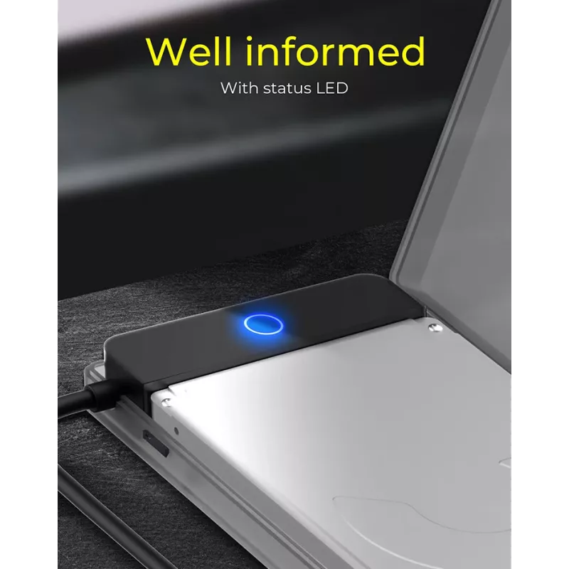 Obudowa HDD/SSD ICY BOX IB-AC603b-U3 Antracyt, Czarny 2,5 cala