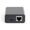 Rozgałęźnik DIGITUS Gigabit PoE+, 10/100/1000 Mbps, 24 W Wejście: 802.3at PoE, Wyjście: 5V/2A, 9V/2A, 12V/2A, obudowa plastikowa, czarny
