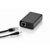 Rozgałęźnik DIGITUS Gigabit PoE+, 10/100/1000 Mbps, 24 W Wejście: 802.3at PoE, Wyjście: 5V/2A, 9V/2A, 12V/2A, obudowa plastikowa, czarny