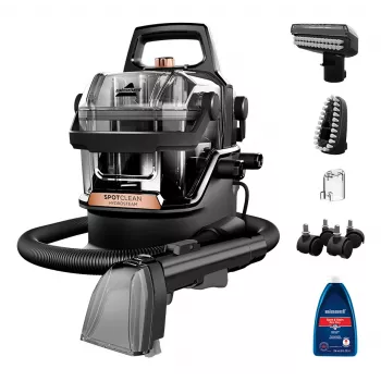 Bissell SpotClean Hydrosteam Pro Odkurzacz parowy cylindryczny 1.9 L 1000 W Czarny, Miedziany, Przezroczysty