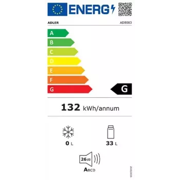 Chłodziarka termoelektryczna do wina Adler AD 8083 — 12 butelek, wolnostojąca, czarna, 33 L, 12–18 °C
