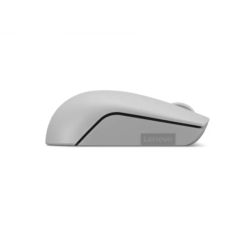 Bezprzewodowa mysz Lenovo Compact mysz Arctic Grey — symetryczna, RF Wireless, 1000 DPI, 3 przyciski, zasilana bateriami