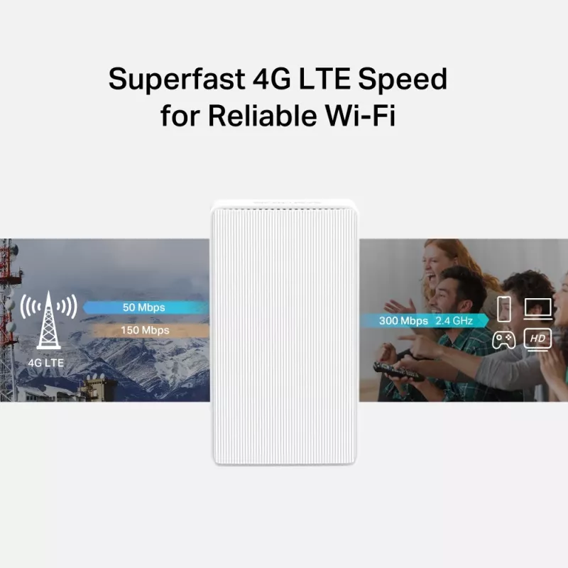 Router bezprzewodowy MERCUSYS Mb110-4g Ethernet Single-band (2,4 GHz) - Biały