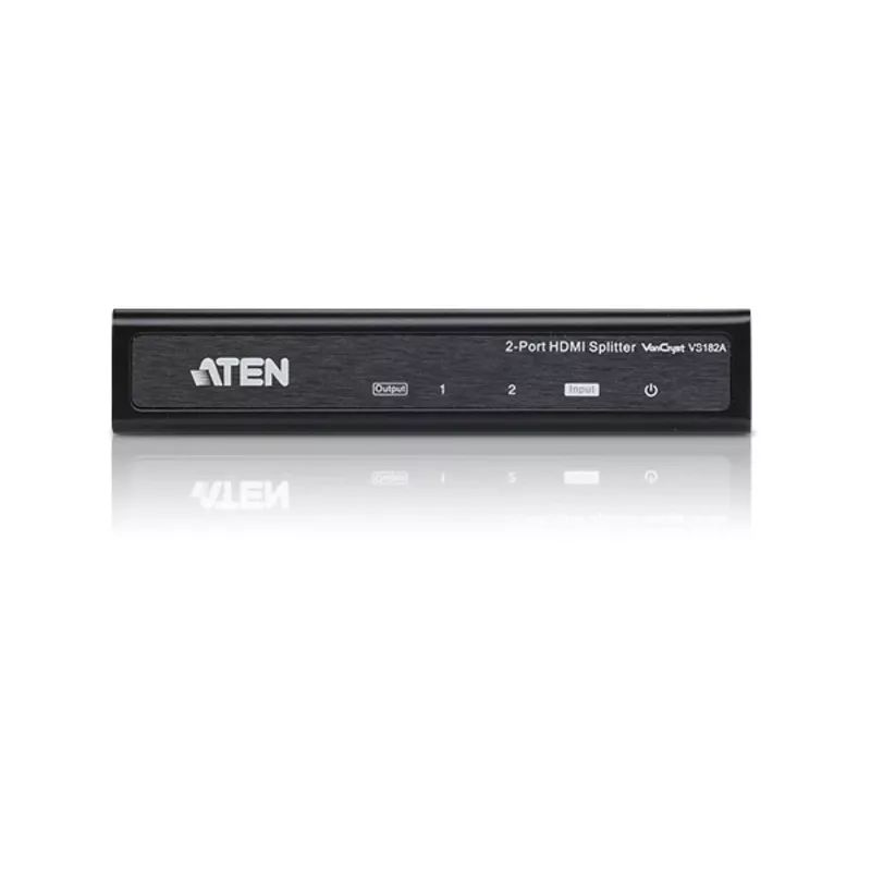 ATEN 2-Portowy rozdzielacz HDMI Audio/Video 4Kx2K, HDMI, 2x HDMI, 4096 x 2160 pikseli, czarny, metalowy, 4K Ultra HD
