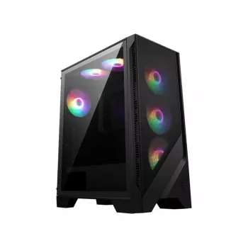 Obudowa PC MSI MAG FORGE 120A AIRFLOW Midi Tower — Czarna, hartowane szkło, mesh, 3×120mm wentylatory z przodu, 2×120mm wentylatory z góry, wsparcie ATX