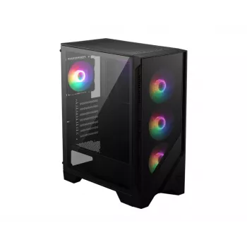 Obudowa PC MSI MAG FORGE 120A AIRFLOW Midi Tower — Czarna, hartowane szkło, mesh, 3×120mm wentylatory z przodu, 2×120mm wentylatory z góry, wsparcie ATX