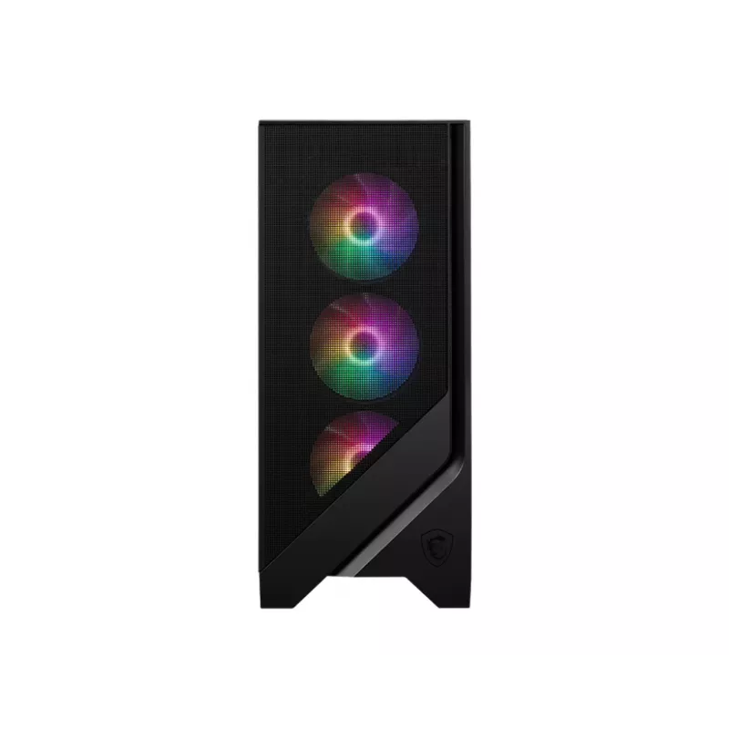 Obudowa PC MSI MAG FORGE 120A AIRFLOW Midi Tower — Czarna, hartowane szkło, mesh, 3×120mm wentylatory z przodu, 2×120mm wentylatory z góry, wsparcie ATX