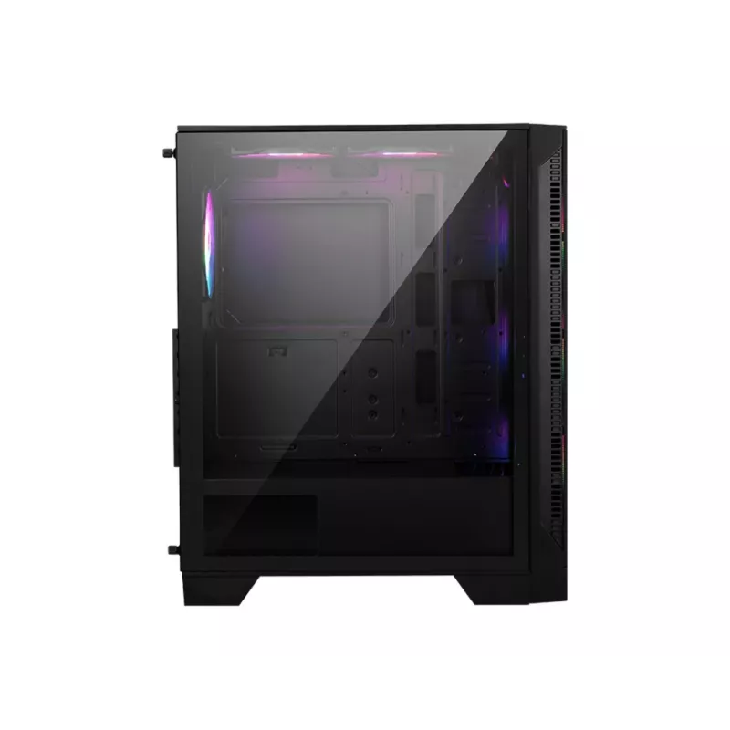 Obudowa PC MSI MAG FORGE 120A AIRFLOW Midi Tower — Czarna, hartowane szkło, mesh, 3×120mm wentylatory z przodu, 2×120mm wentylatory z góry, wsparcie ATX