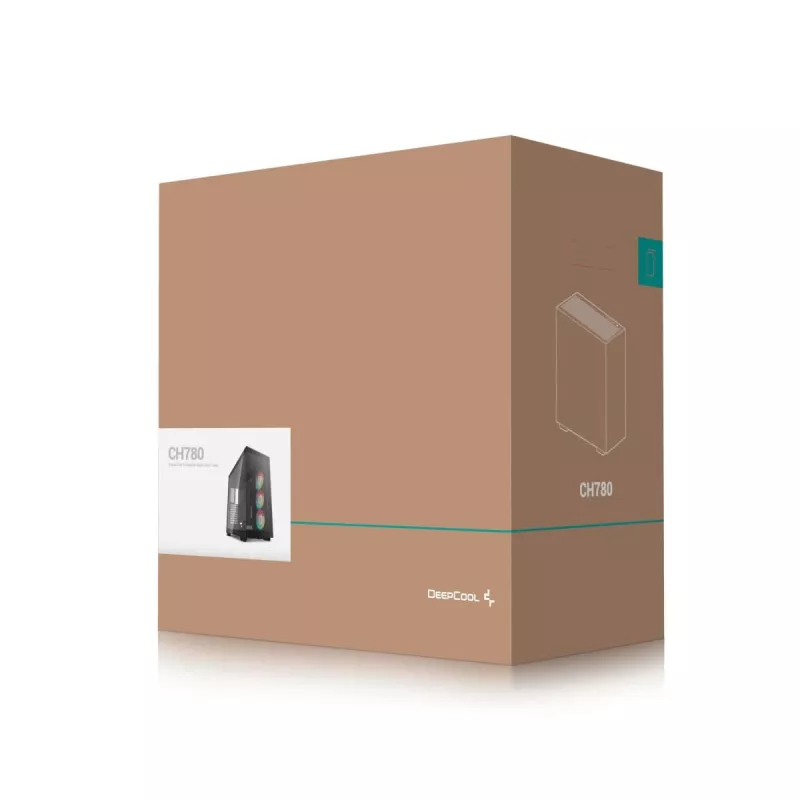 Obudowa PC DeepCool CH780 Tower — Full Tower, obsługa E-ATX, hartowane szkło, aRGB, USB-C, max GPU 480mm
