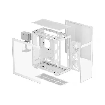 Obudowa PC DeepCool CH780 WH Tower Biała — Full Tower, E-ATX, szkło hartowane, aRGB, 48 cm GPU, 13.2 cm chłodzenie CPU
