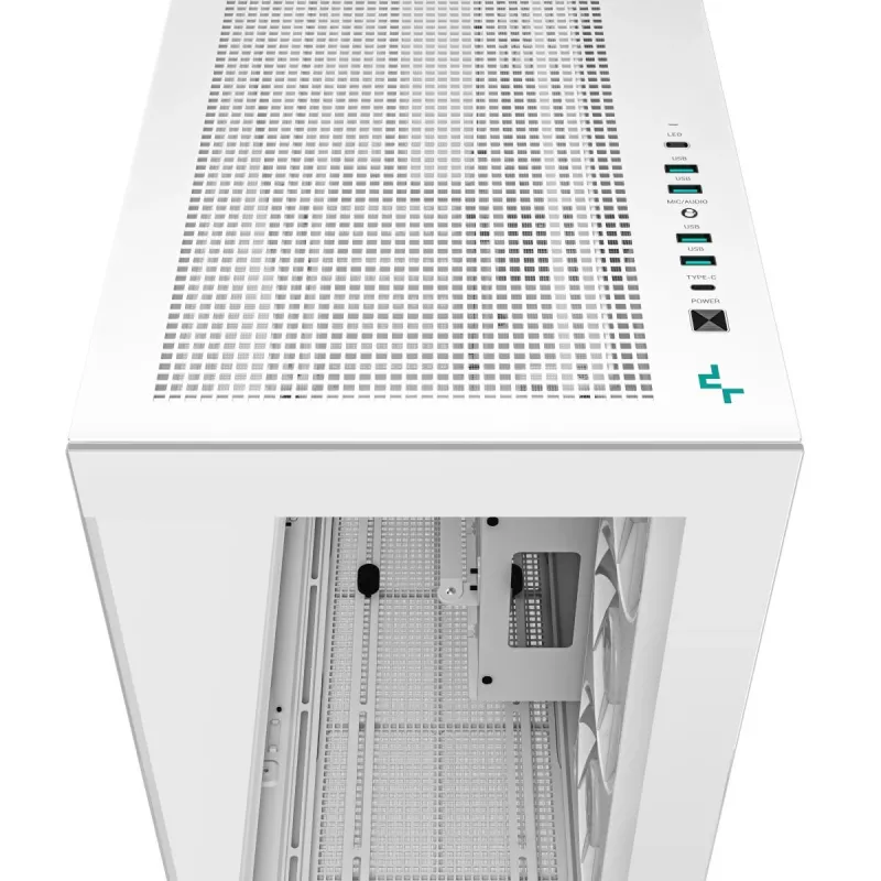 Obudowa PC DeepCool CH780 WH Tower Biała — Full Tower, E-ATX, szkło hartowane, aRGB, 48 cm GPU, 13.2 cm chłodzenie CPU