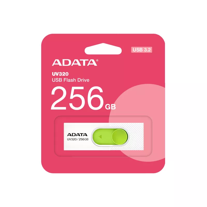 Pamięć USB ADATA UV320 256 GB USB Type-A 3.2 Gen 1 (3.1 Gen 1) Zielona, Biała