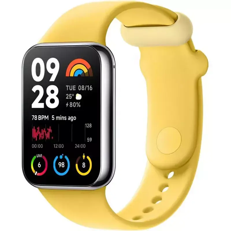 Zamienny pasek TPU do Xiaomi Smart Band 8 Pro — cytrynowożółty