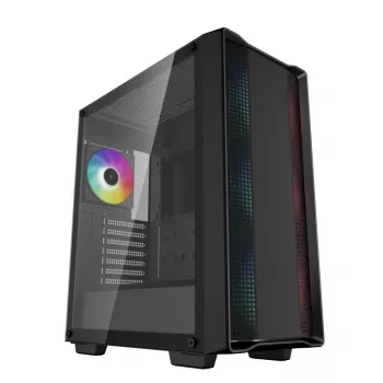 Obudowa PC DeepCool CC560 ARGB V2 Midi Tower Czarna — ATX/Micro‑ATX/Mini‑ITX, hartowane szkło, aRGB, obsługuje GPU do 370 mm