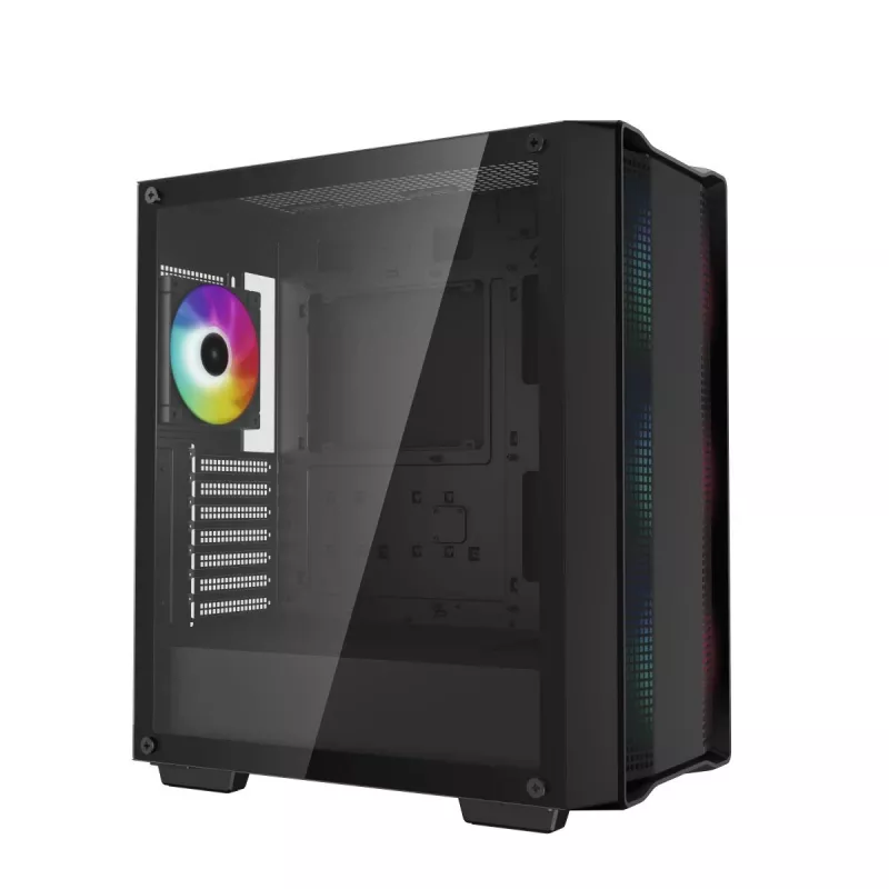 Obudowa PC DeepCool CC560 ARGB V2 Midi Tower Czarna — ATX/Micro‑ATX/Mini‑ITX, hartowane szkło, aRGB, obsługuje GPU do 370 mm