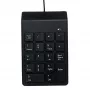 Klawiatura numeryczna GEMBIRD KPD-U-03 USB 18 klawiszy, przełącznik nożycowy, kabel 1,45 m, czarna