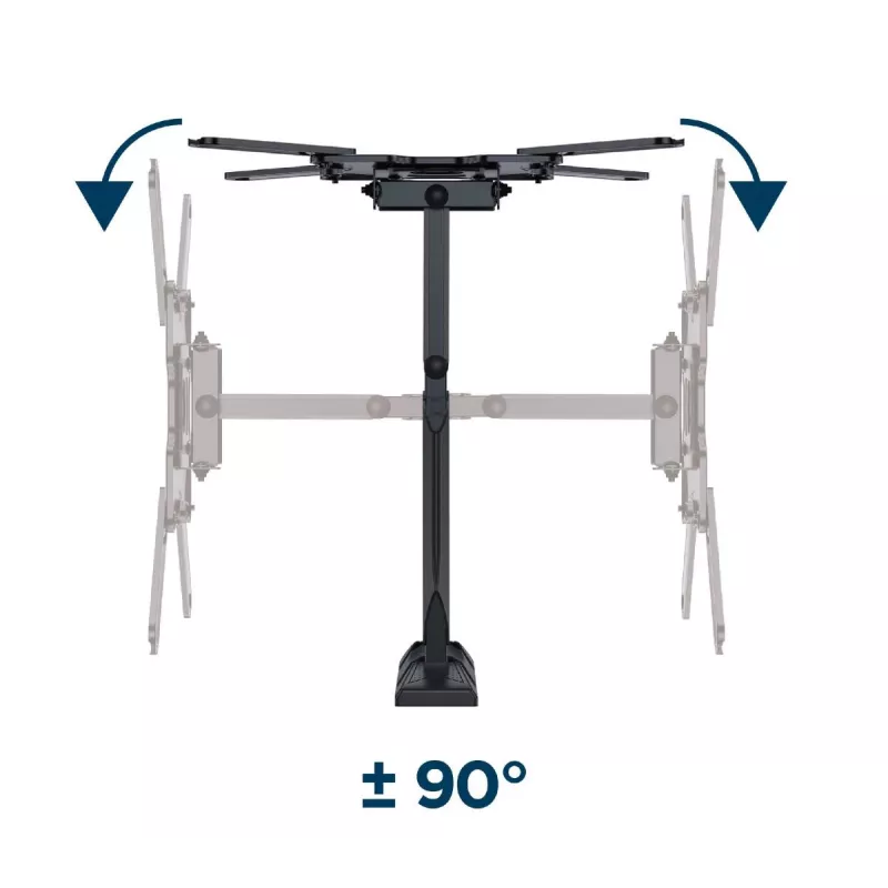 GEMBIRD Premium pełnozakresowy uchwyt ścienny do TV, 32 inch-55 inch, 32 kg