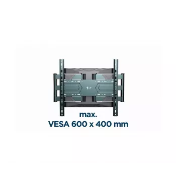 Uchwyt ścienny do telewizora Gembird WM-80ST-01 ze stali, do ekranów 40–80 cali, 50 kg, VESA 100×100–600×400, regulacja kąta nachylenia i obrotu