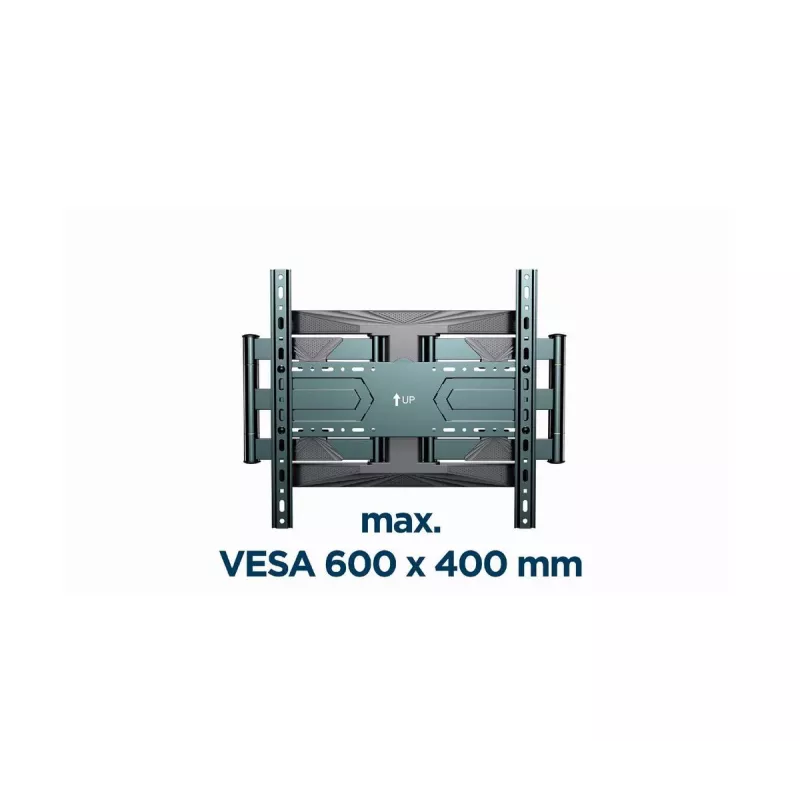Uchwyt ścienny do telewizora Gembird WM-80ST-01 ze stali, do ekranów 40–80 cali, 50 kg, VESA 100×100–600×400, regulacja kąta nachylenia i obrotu