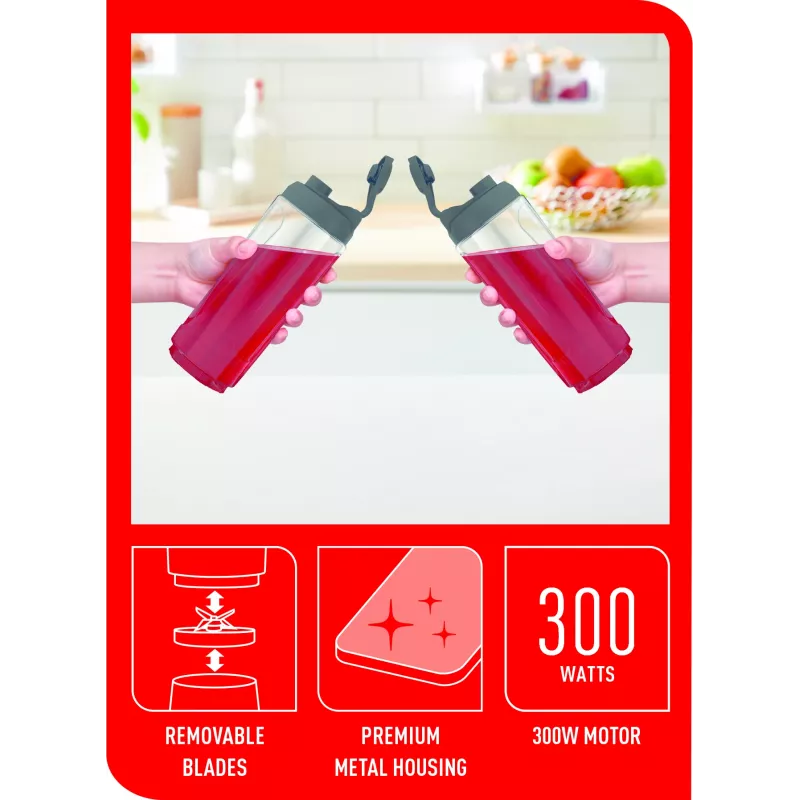 Tefal Mix&Move BL15FD 0,6 L Blender stołowy 300 W Stal nierdzewna