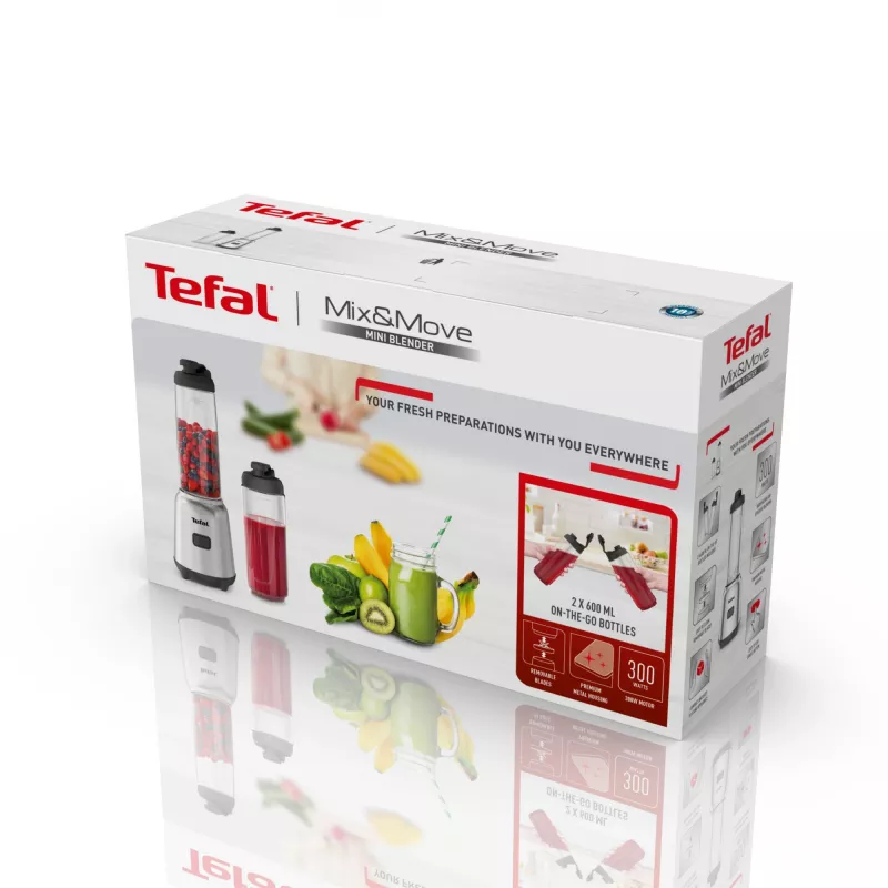 Tefal Mix&Move BL15FD 0,6 L Blender stołowy 300 W Stal nierdzewna