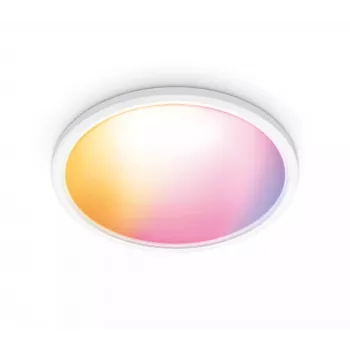 WiZ Superslim Ceiling 32 W, inteligentna lampa sufitowa, Wi-Fi/Bluetooth, Biały, Wi-Fi 4 (802.11n), 802.11b, 802.11g, LED, Plastik