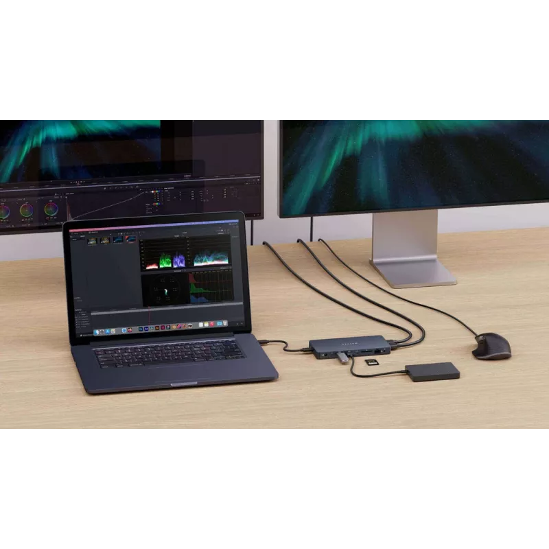 Targus HyperDrive Next Przewodowa stacja dokująca USB 3.2 Gen 2 (3.1 Gen 2) Type-C Niebieski