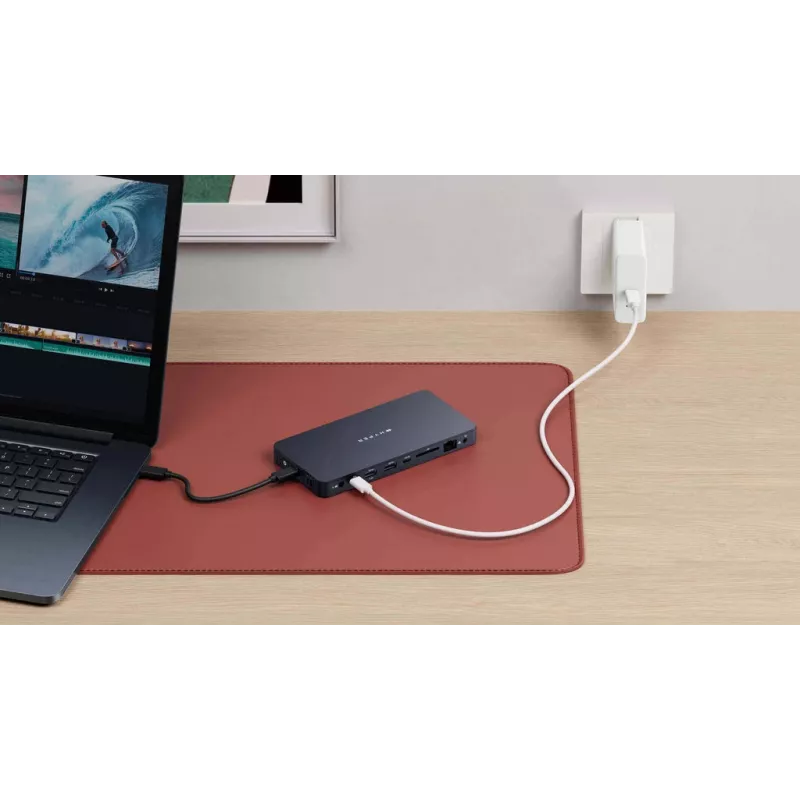 Targus HyperDrive Next Przewodowa stacja dokująca USB 3.2 Gen 2 (3.1 Gen 2) Type-C Niebieski