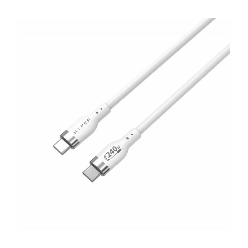 TARGUS Hyper 2m Silikonowy 240W Kabel ładujący USB-C - Biały