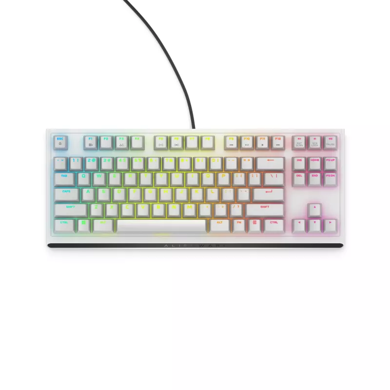 Klawiatura gamingowa Alienware AW420K USB QWERTY US International Biała