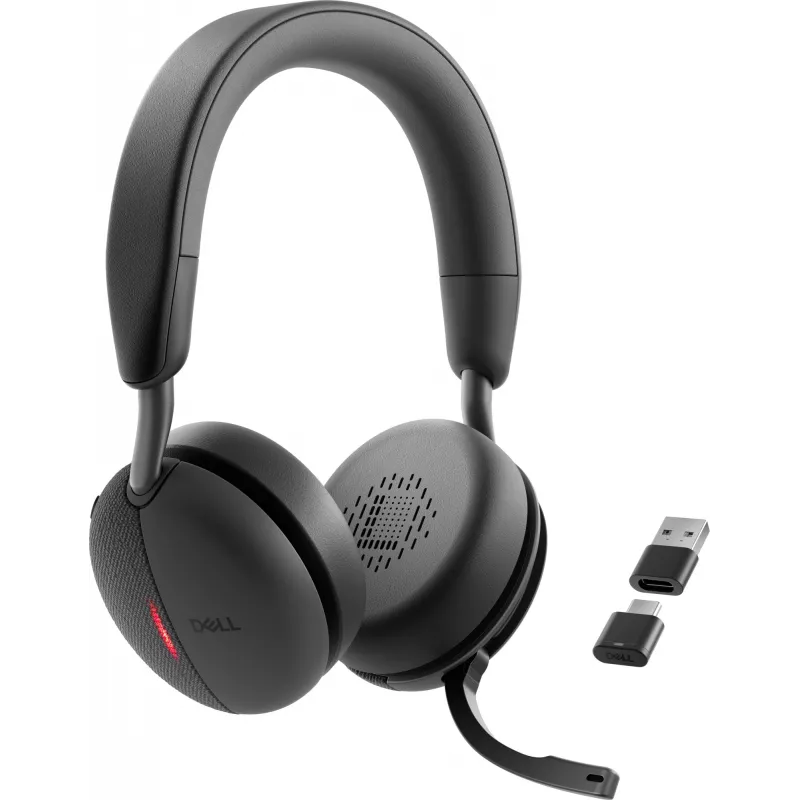 Zestaw słuchawkowy DELL Pro Plus Wireless ANC - WL5024, przewodowy i bezprzewodowy, kontrola ruchu lotniczego, 20 - 20000 Hz, 219 g, słuchawki, czarny