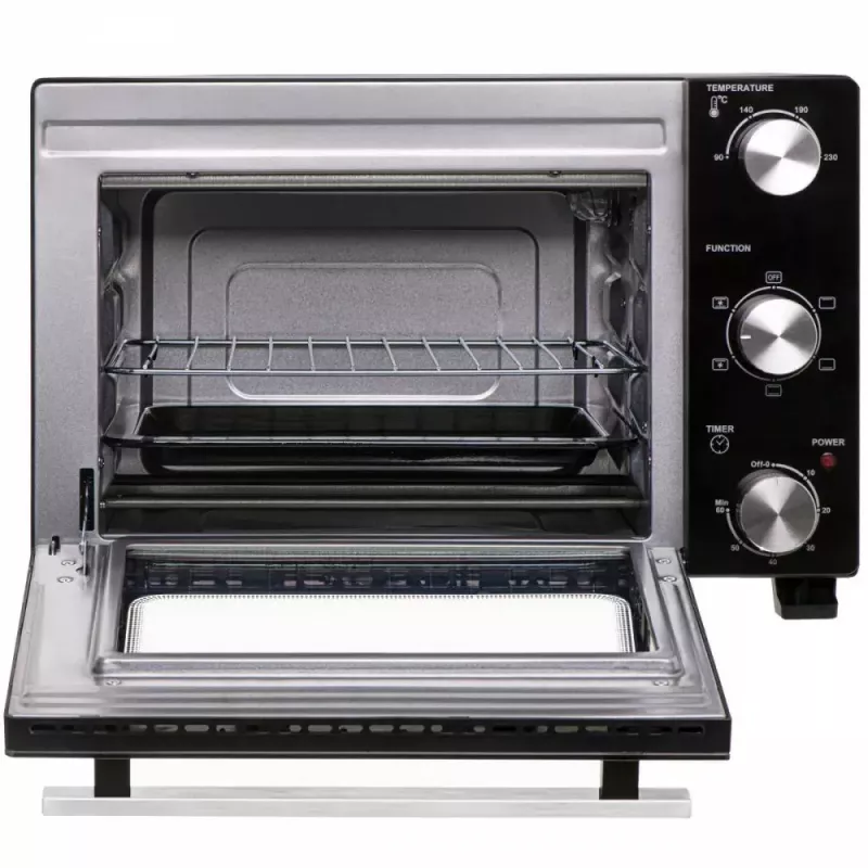 Elektryczny piekarnik stołowy Adler AD 6024 — kompaktowa pojemność 22 l, 1300 W, czarny