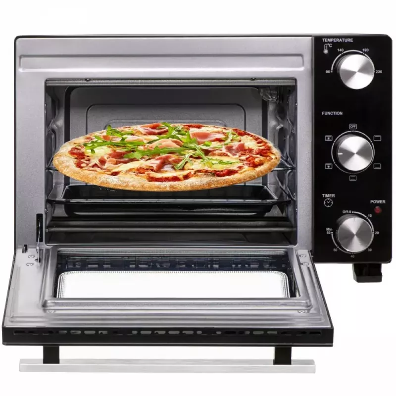 Elektryczny piekarnik stołowy Adler AD 6024 — kompaktowa pojemność 22 l, 1300 W, czarny