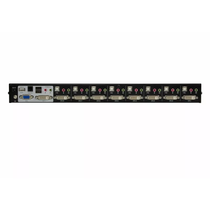 Przełącznik KVM ATEN 8-portowy USB DVI z audio, 2048 x 1536 pikseli, QXGA, 4,53 W, czarny