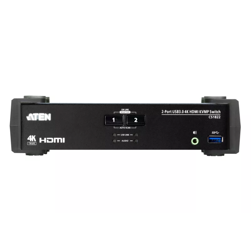 Przełącznik ATEN 2-Port USB 3.0 4K HDMI KVMP™ z trybem miksera audio
