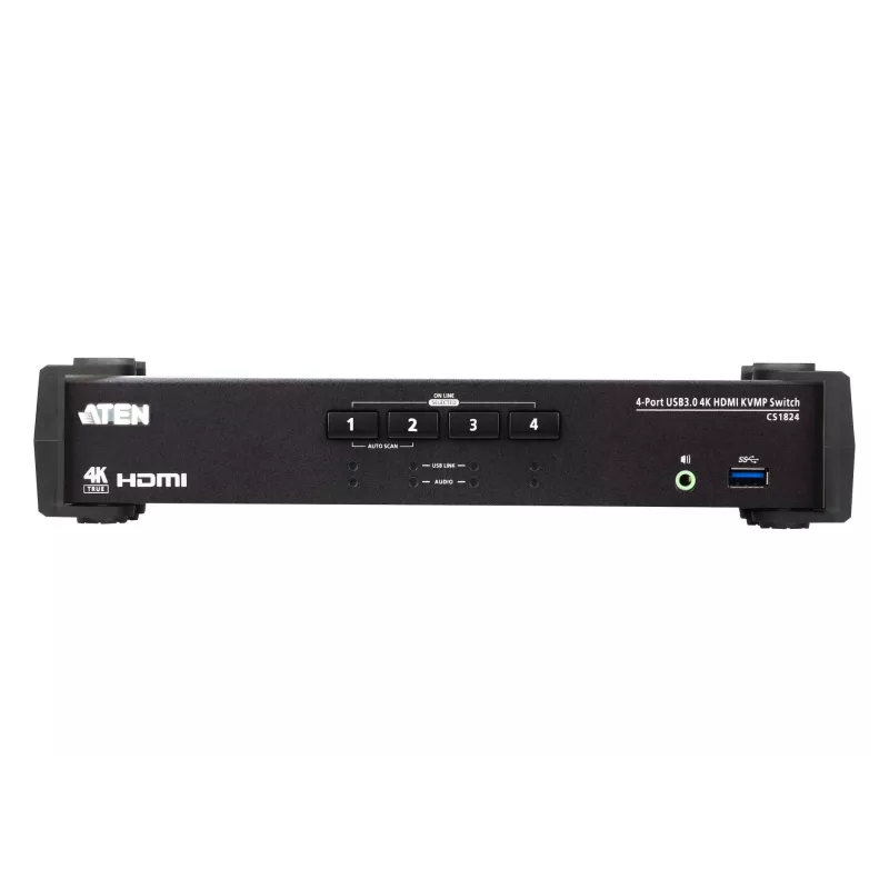 Przełącznik KVMP™ ATEN 4-portowy USB 3.0 HDMI 4K z trybem miksera audio
