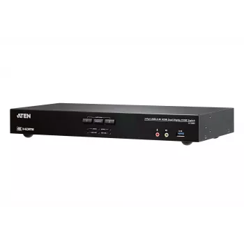 ATEN 2-Portowy USB 3.0 4K HDMI Podwójny Wyświetlacz Przełącznik KVMP™, 4096 x 2160 pikseli, 4K Ultra HD, 3.17 W, Czarny