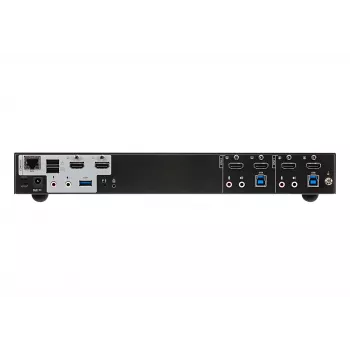 ATEN 2-Portowy USB 3.0 4K HDMI Podwójny Wyświetlacz Przełącznik KVMP™, 4096 x 2160 pikseli, 4K Ultra HD, 3.17 W, Czarny