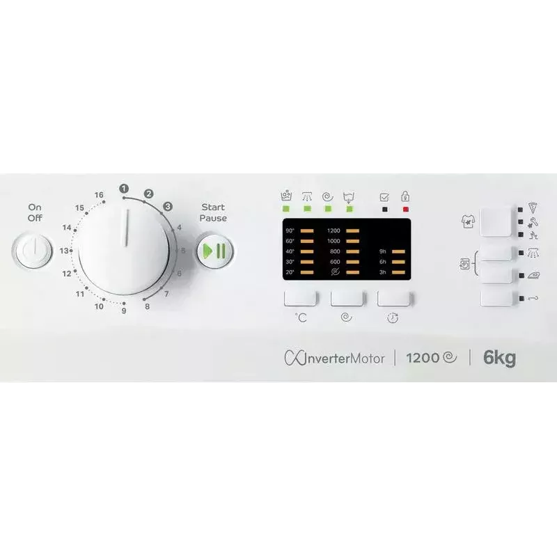 Pralka ładowana od przodu INDESIT MTWSA 61294 W EE, 6 kg, silnik inwerterowy, klasa energetyczna C