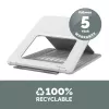 Stojak pod laptopa Fellowes Breyta – Regulowana podkładka pod laptopa do domu i biura – Przenośny stojak z 12-stopniową regulacją wysokości – Maks. rozmiar laptopa 14 cali, maks. waga 4 kg – Biały