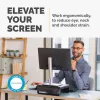 Fellowes podstawka pod monitor komputerowy z 3 poziomami regulacji wysokości - Breyta podstawa pod monitor z zarządzaniem kablami - ergonomiczna regulowana podstawka pod monitor do komputerów - maks. obciążenie 15 kg - czarna